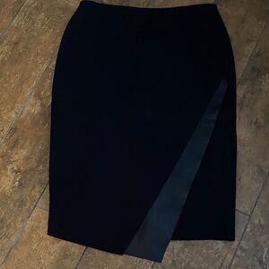Bailey 44 Black Knit Pencil Skirt with Satin Detail. Size med. Great condition.